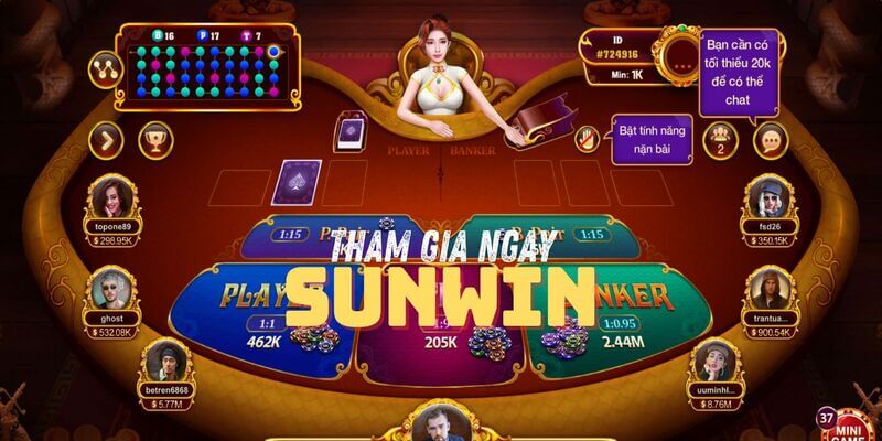 Chơi mậu binh online thú vị đầy hấp dẫn tại cổng Sunwin